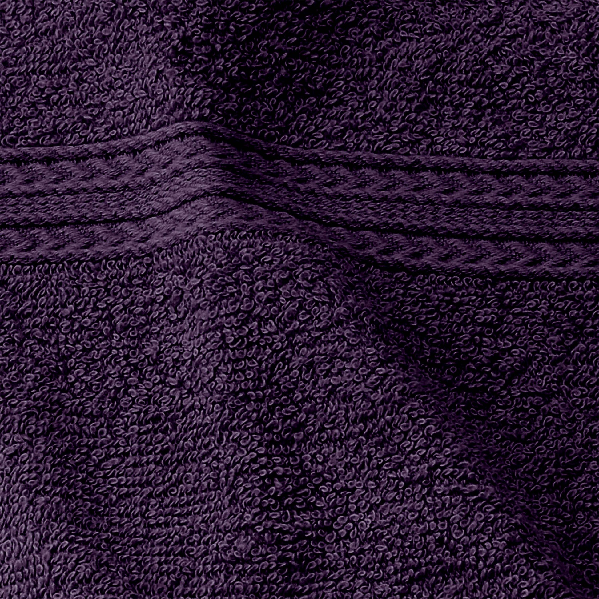 Eco-Friendly Ring Spun Cotton Towel Set - Eggplant