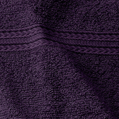 Eco-Friendly Ring Spun Cotton Towel Set - Eggplant