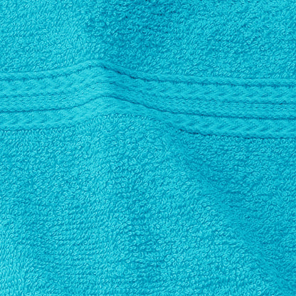 Superior Eco-Friendly Ring Spun Cotton 6-Piece Hand Towel Set - Turquoise