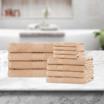 Eco-Friendly Ring Spun Cotton Towel Set - Camel