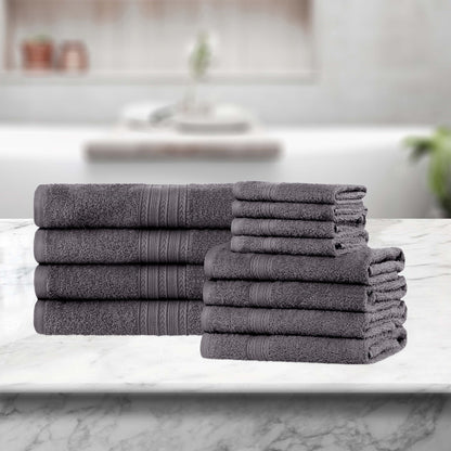 Eco-Friendly Ring Spun Cotton Towel Set - Graphite