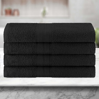 Eco-Friendly Ring Spun Cotton Towel Set - Black