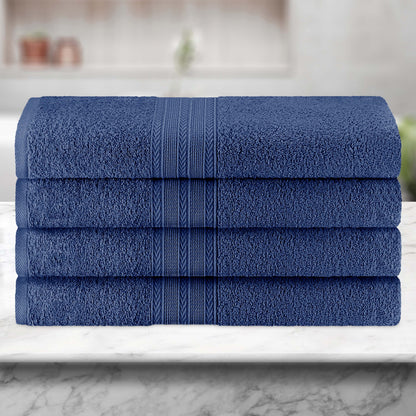 Eco-Friendly Ring Spun Cotton Towel Set - Navy Blue