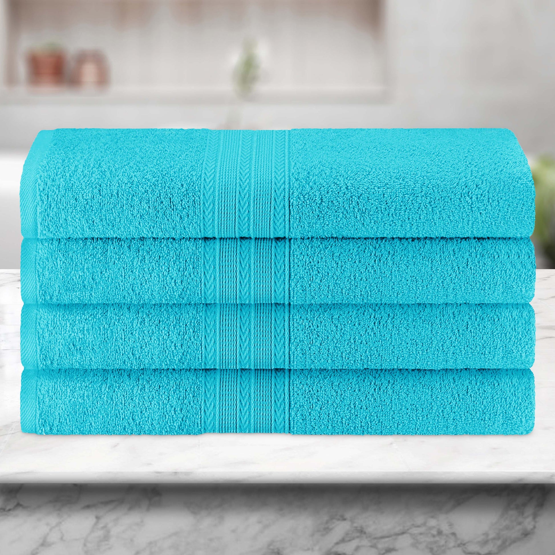 Eco-Friendly Ring Spun Cotton Towel Set - Turquoise