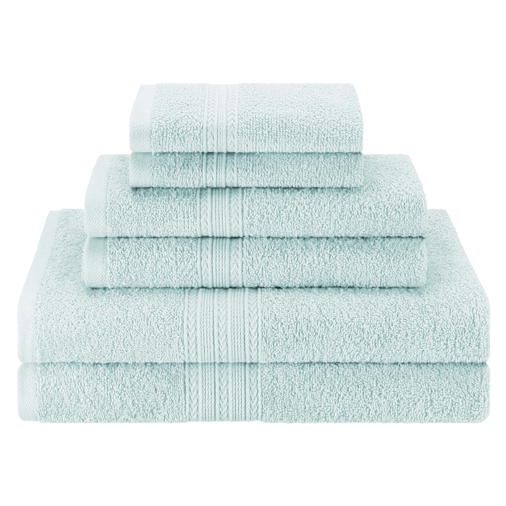 Eco-Friendly Ring Spun Cotton Towel Set - Aquamarine