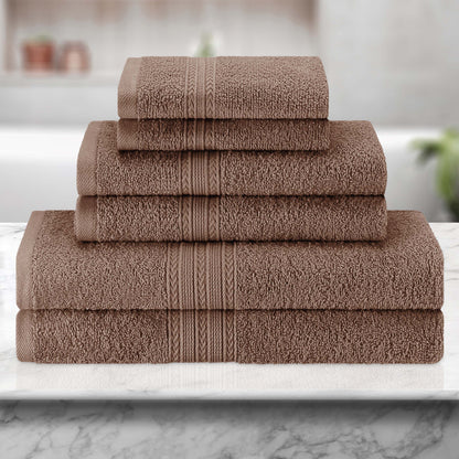 Eco-Friendly Ring Spun Cotton Towel Set - Coffee
