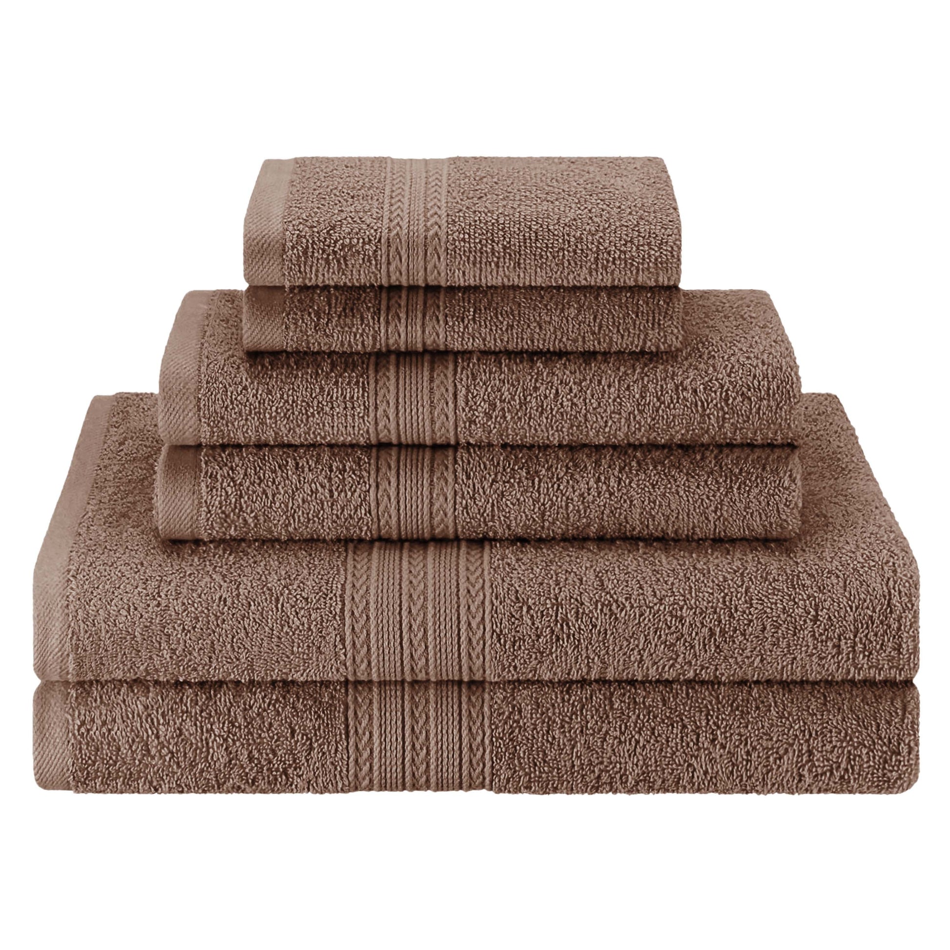Eco-Friendly Ring Spun Cotton Towel Set - Coffee