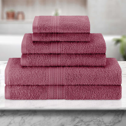 Eco-Friendly Ring Spun Cotton Towel Set - Rosewood