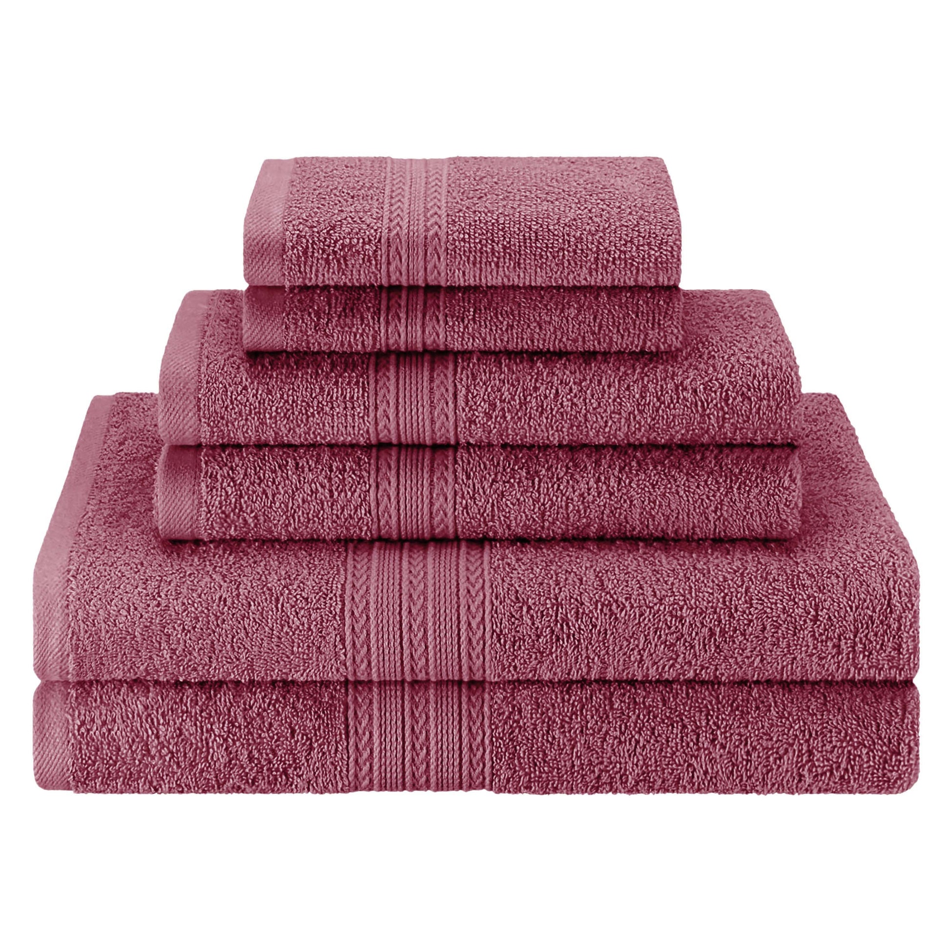 Eco-Friendly Ring Spun Cotton Towel Set - Rosewood