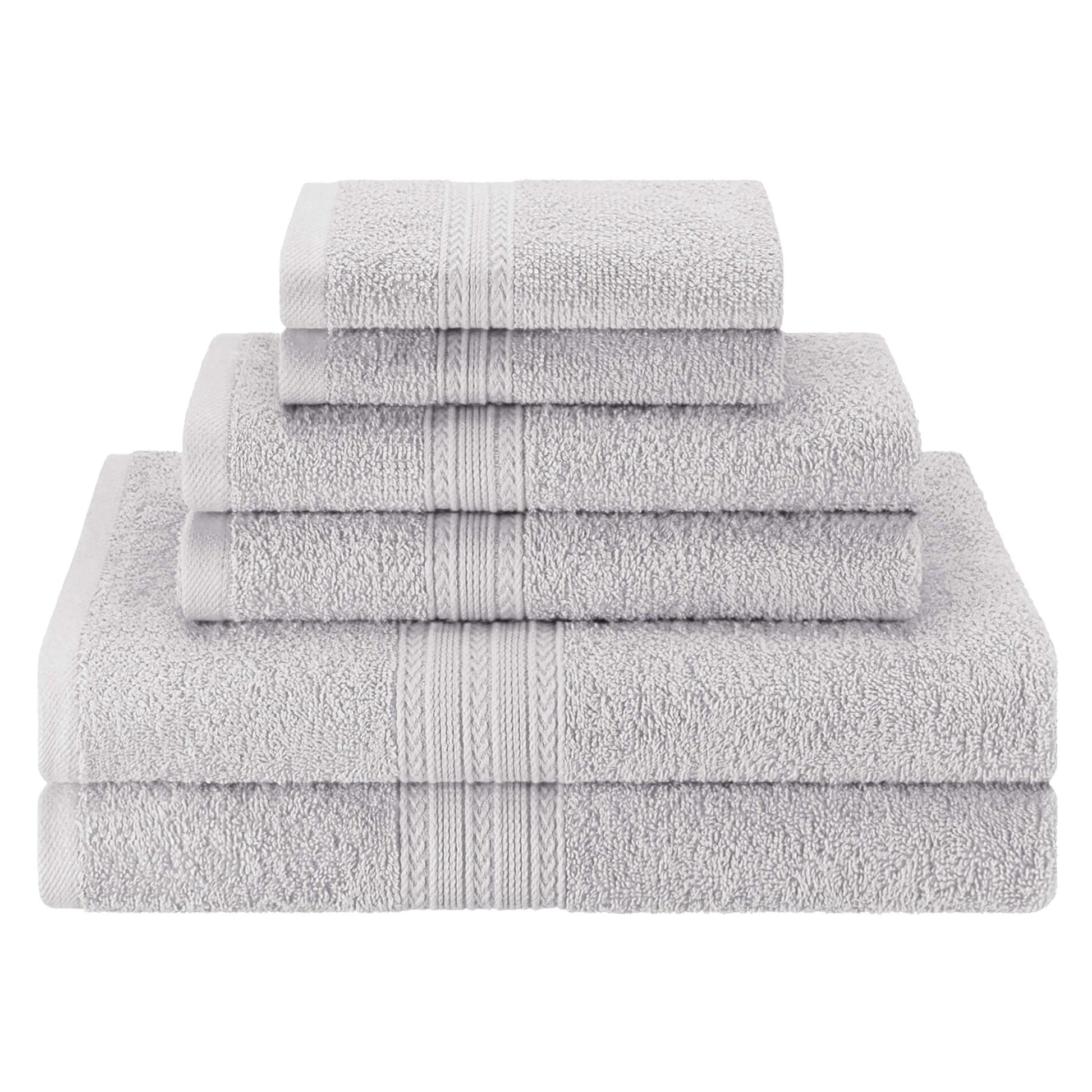 Eco-Friendly Ring Spun Cotton Towel Set - Silver