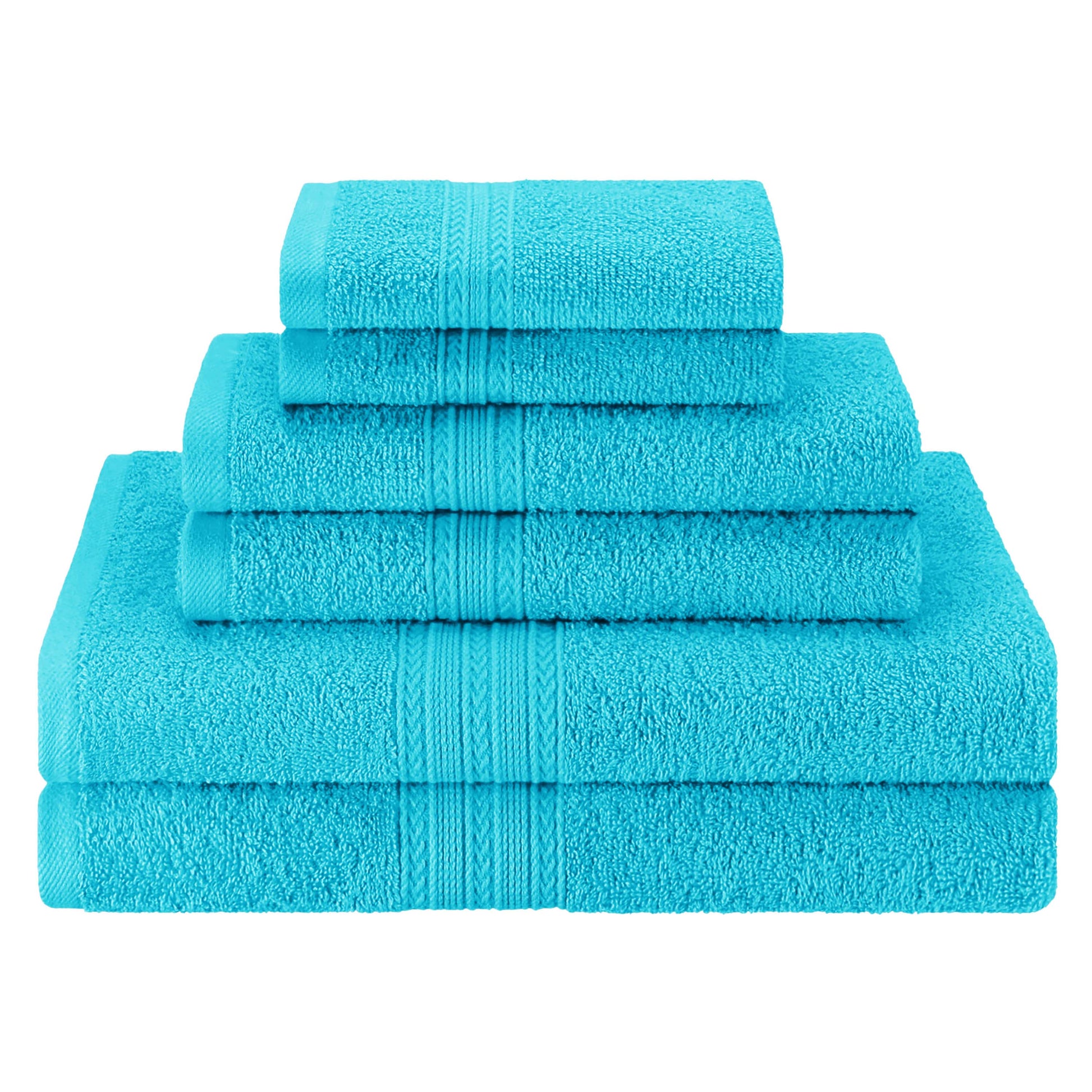 Eco-Friendly Ring Spun Cotton Towel Set - Turquoise