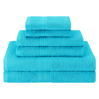 Eco-Friendly Ring Spun Cotton Towel Set - Turquoise