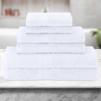 Eco-Friendly Ring Spun Cotton Towel Set - White