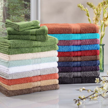 Eco-Friendly Ring Spun Cotton Towel Set - Terrace Green