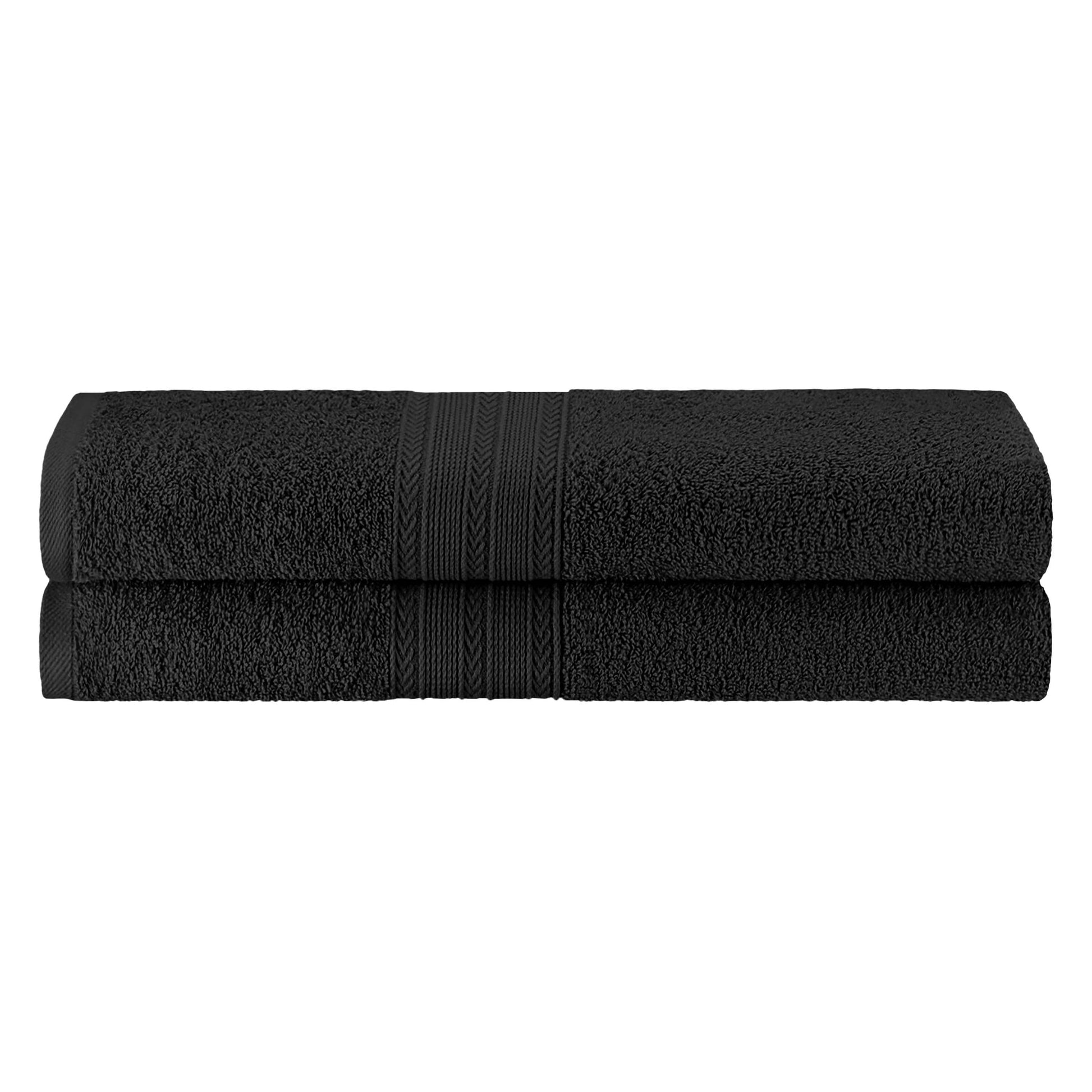 Eco-Friendly Ring Spun Cotton Towel Set - Black