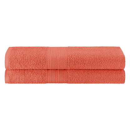 Eco-Friendly Ring Spun Cotton Towel Set - Coral