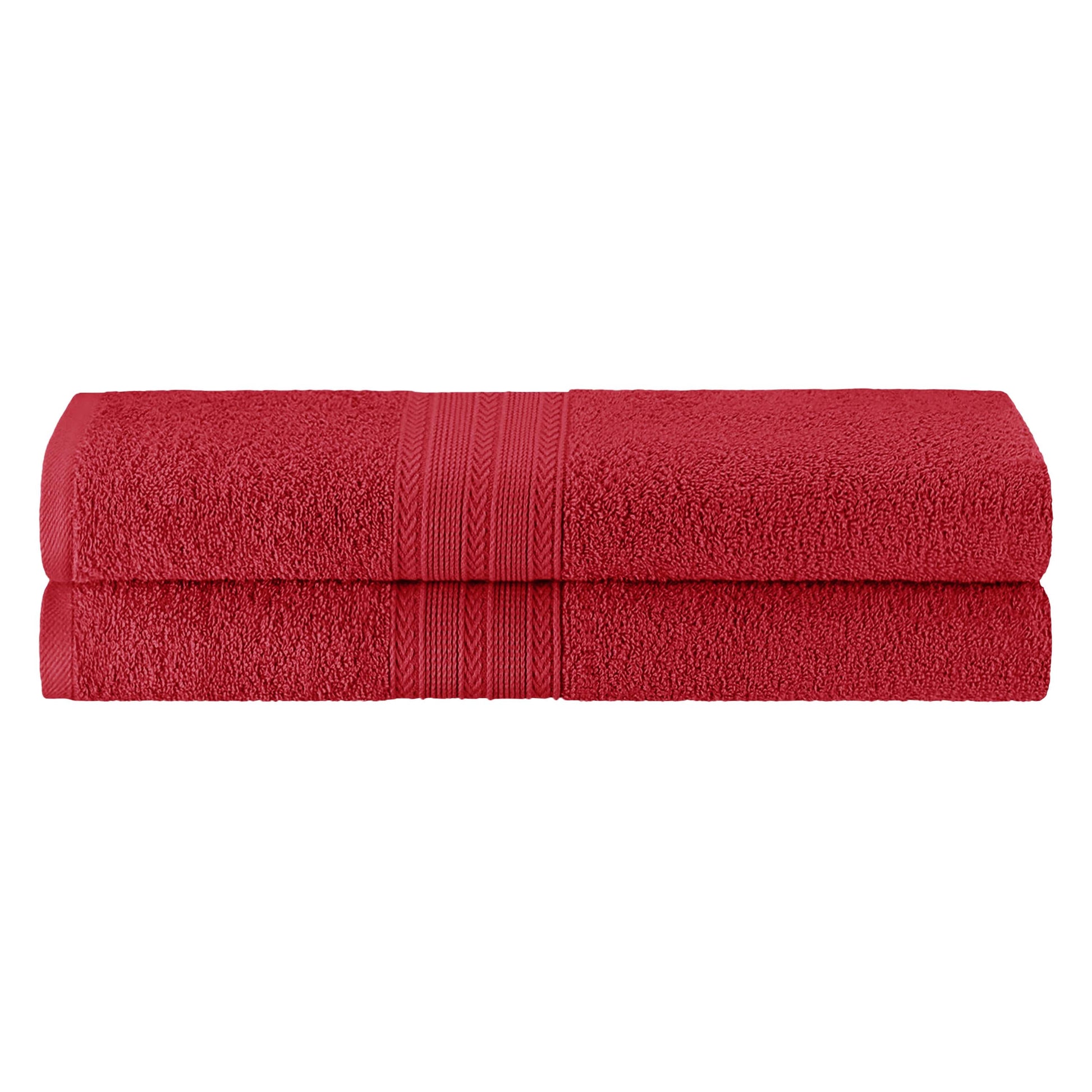 Eco-Friendly Ring Spun Cotton Towel Set - Cranberry
