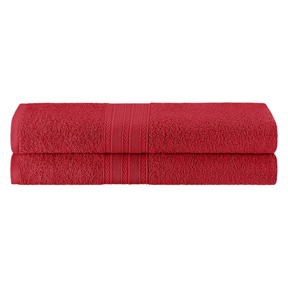 Eco-Friendly Ring Spun Cotton Towel Set - Cranberry