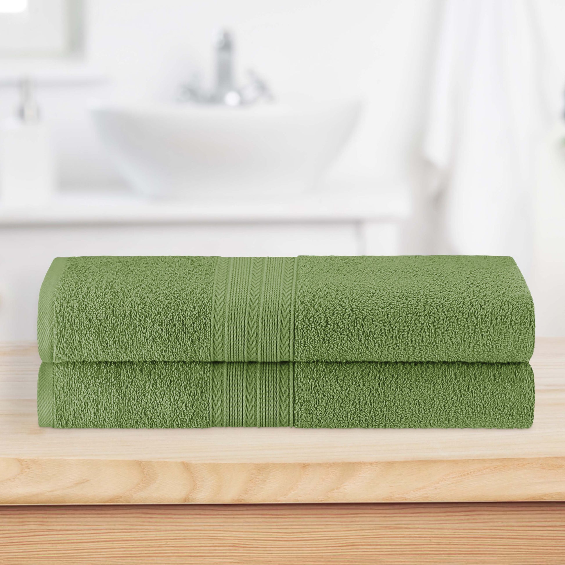 Eco-Friendly Ring Spun Cotton Towel Set - Terrace Green