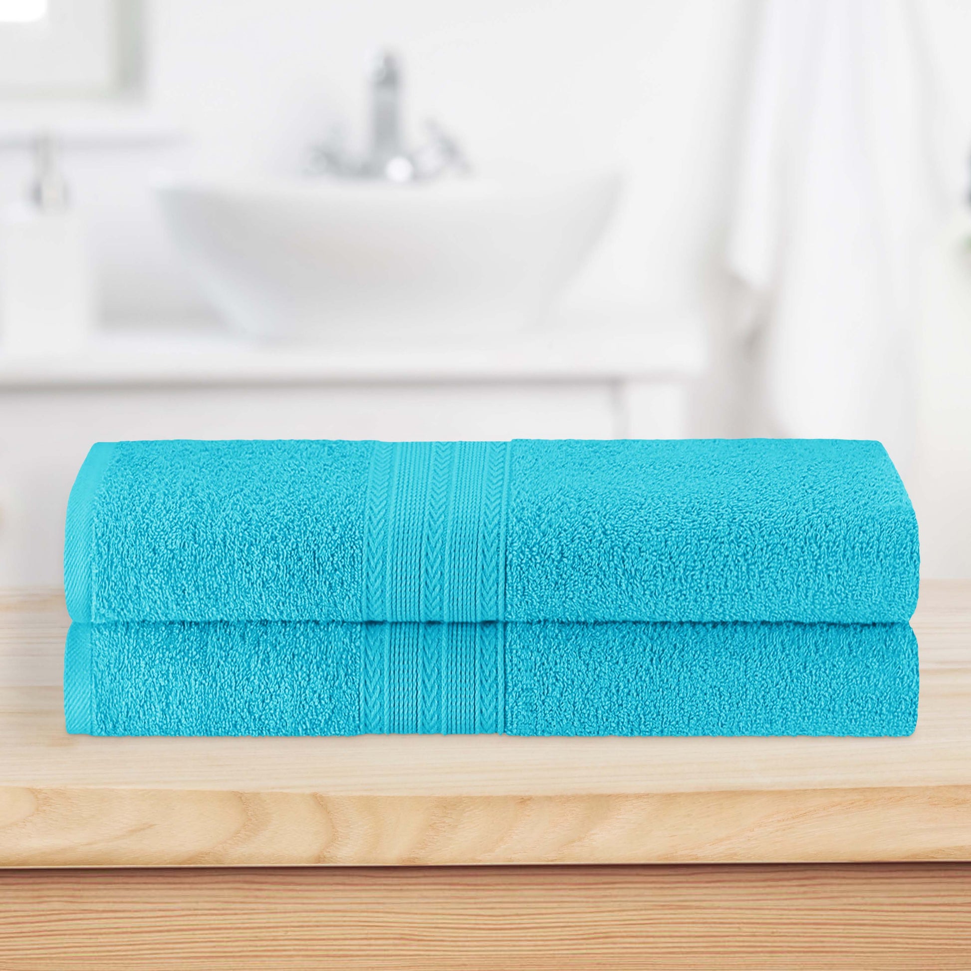 Eco-Friendly Ring Spun Cotton Towel Set - Turquoise
