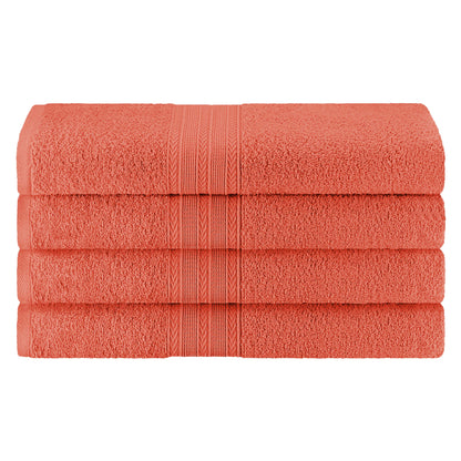 Eco-Friendly Ring Spun Cotton Towel Set - Coral