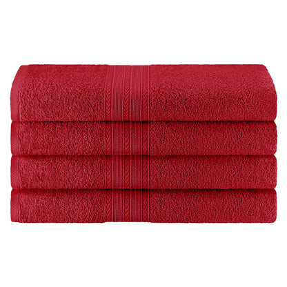 Eco-Friendly Ring Spun Cotton Towel Set - Cranberry