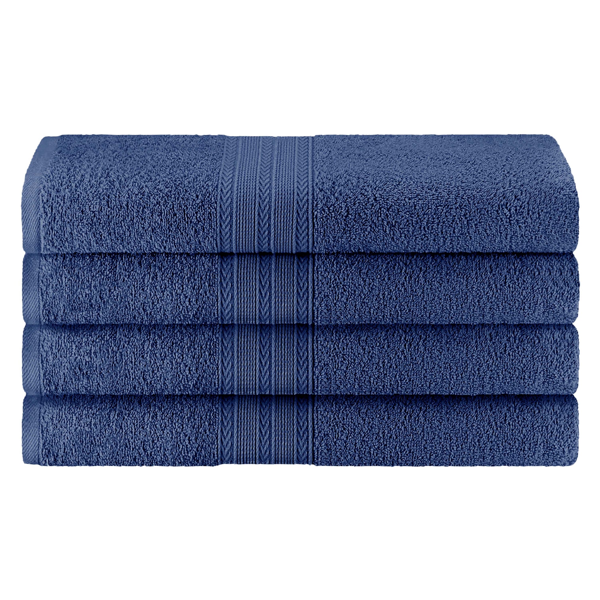 Eco-Friendly Ring Spun Cotton Towel Set - Navy Blue