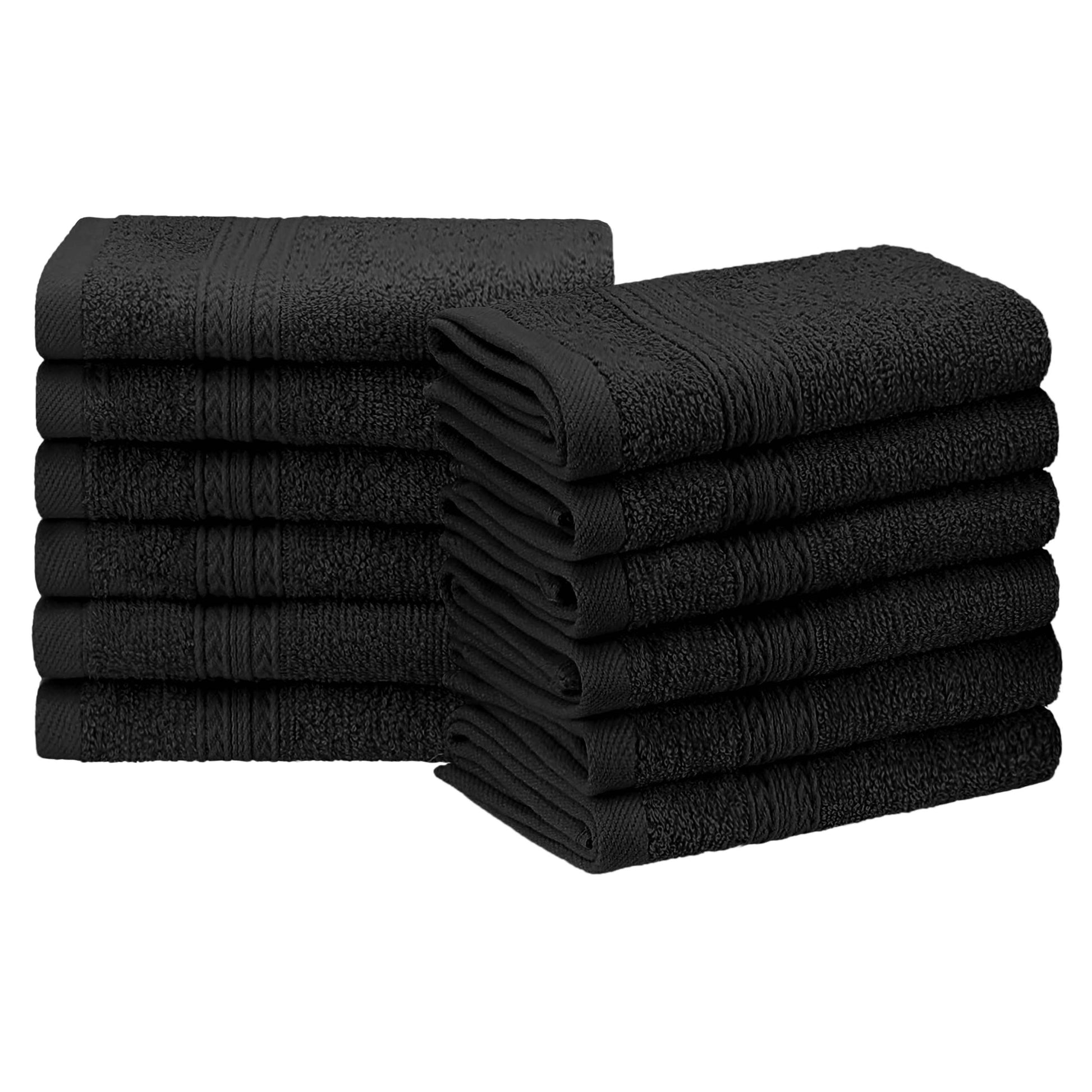Eco-Friendly Ring Spun Cotton Towel Set - Black