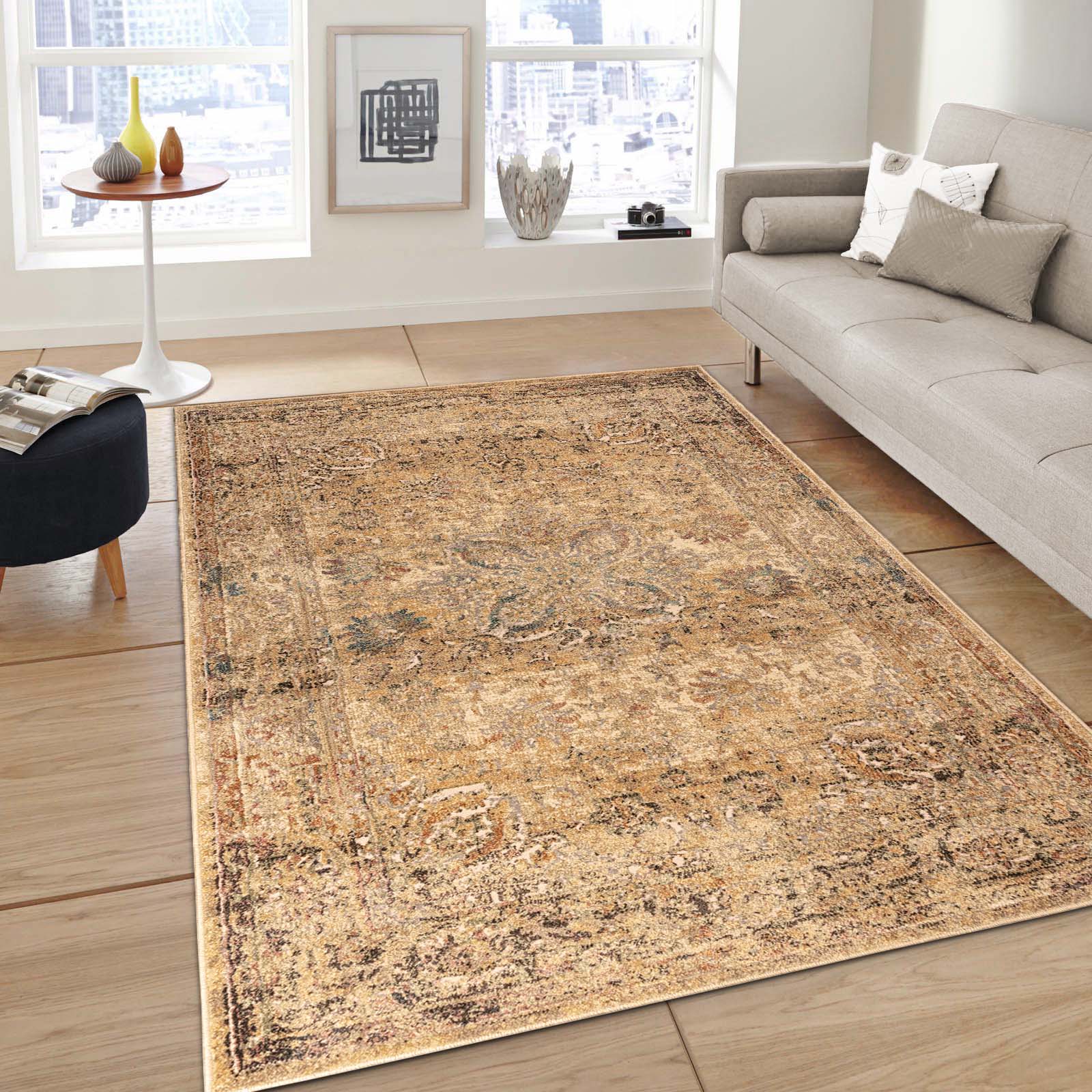 Superior Eilir Distressed Floral Persian Area Rug 