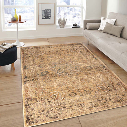 Superior Eilir Distressed Floral Persian Area Rug 