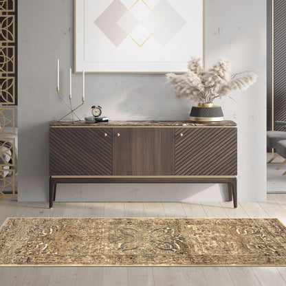 Superior Eilir Distressed Floral Persian Area Rug 