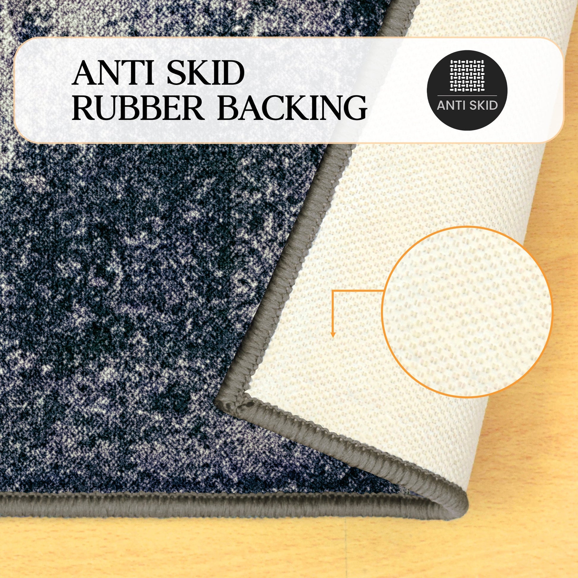 Superior Eldwin Oriental Indoor Washable Area Rug - Gray