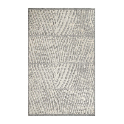 Ellery Abstract Geometric Modern Indoor/Outdoor Area Rug - Cream
