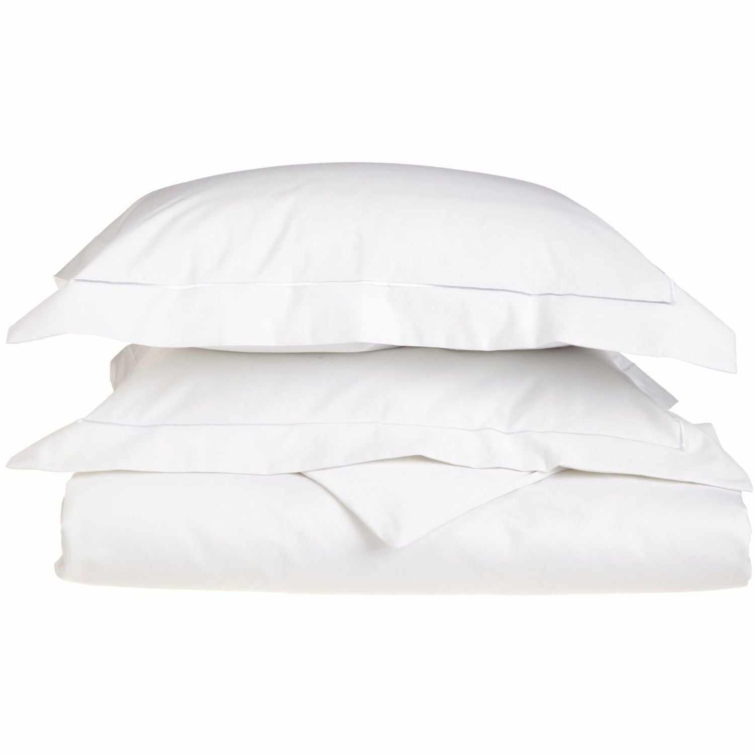  Superior Embroidered Egyptian Cotton Duvet Cover Set - White