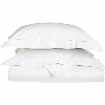  Superior Embroidered Egyptian Cotton Duvet Cover Set - White