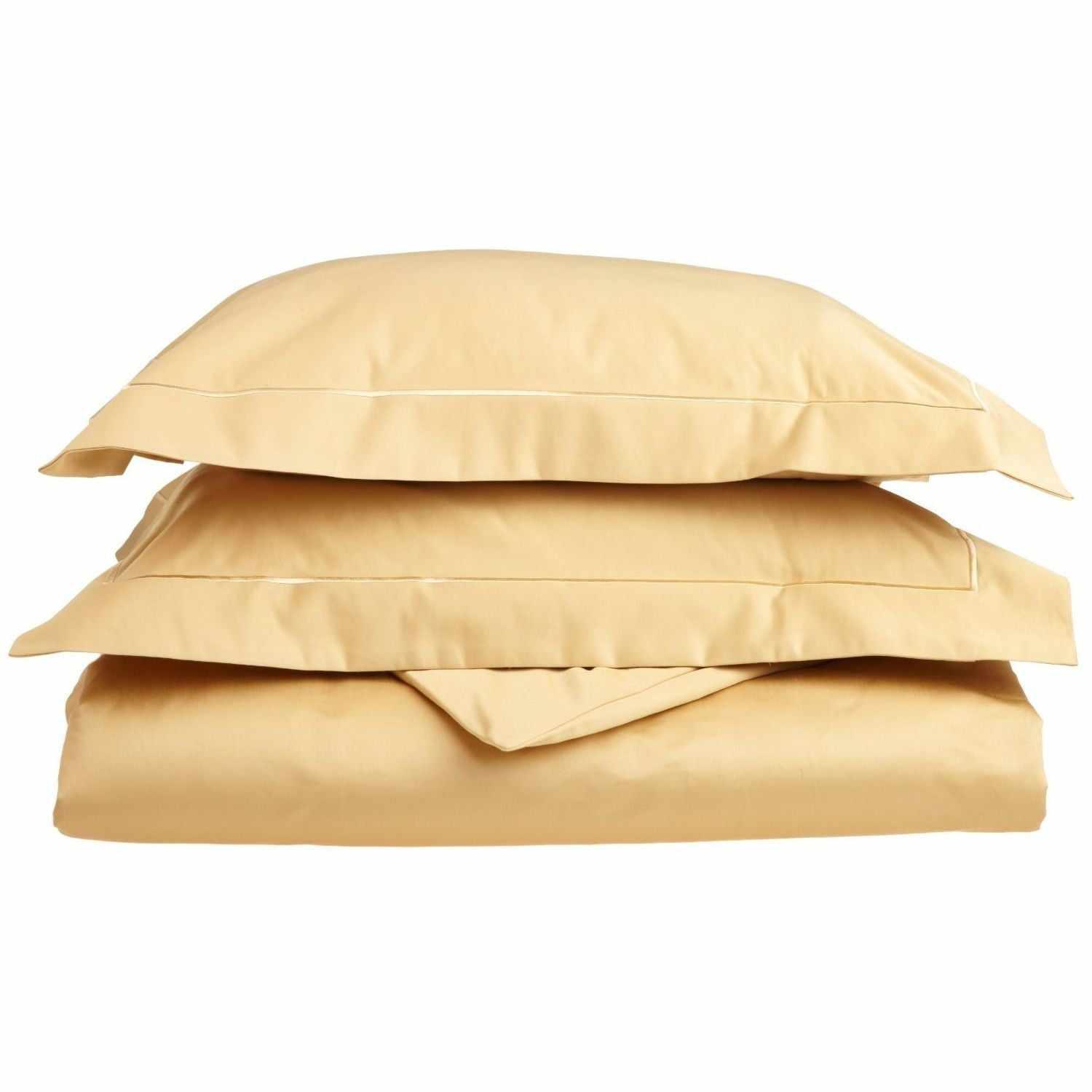  Superior Embroidered Egyptian Cotton Duvet Cover Set - Tan