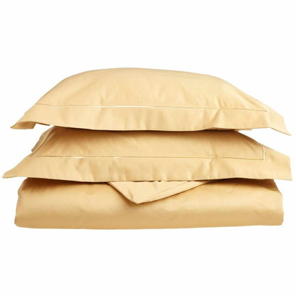  Superior Embroidered Egyptian Cotton Duvet Cover Set - Tan