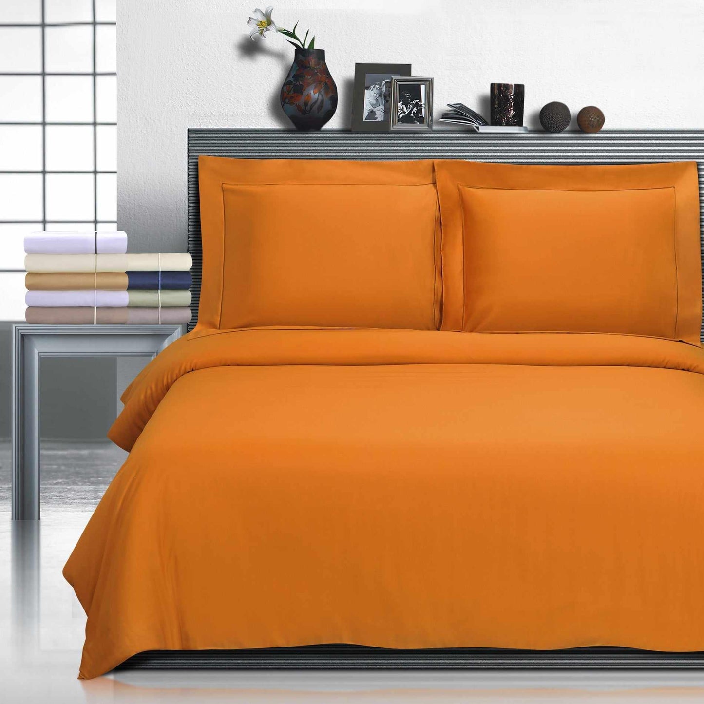  Superior Embroidered Egyptian Cotton Duvet Cover Set - Gold