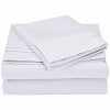 Superior 3000 Series Wrinkle Resistant 3 Line Embroidery Microfiber Deep Pocket Sheet Set - White