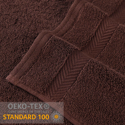 Zero Twist Smart Dry Combed Cotton 2 Piece Bath Towel Set - Espresso
