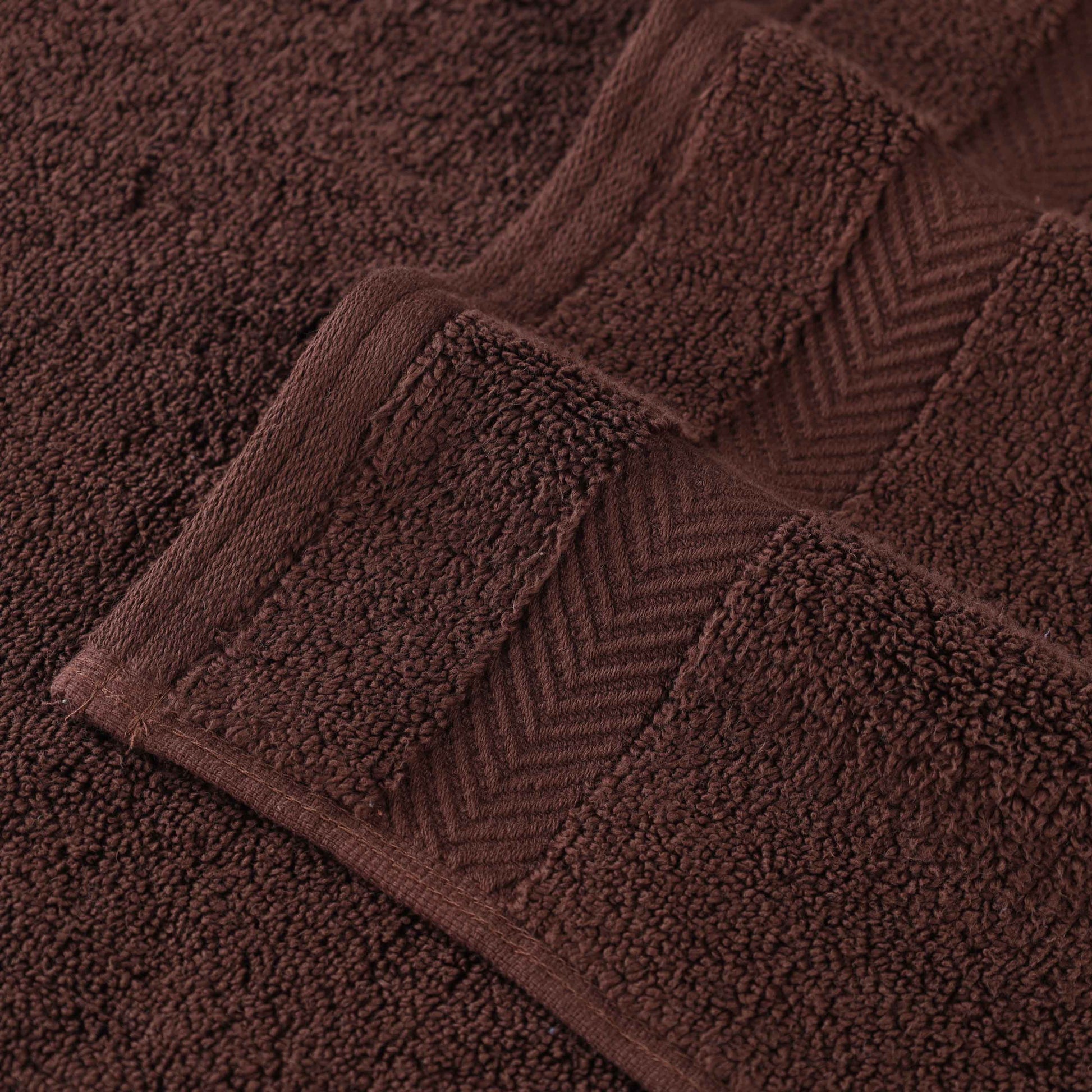 Zero Twist Smart Dry Combed Cotton 2 Piece Bath Towel Set - Espresso