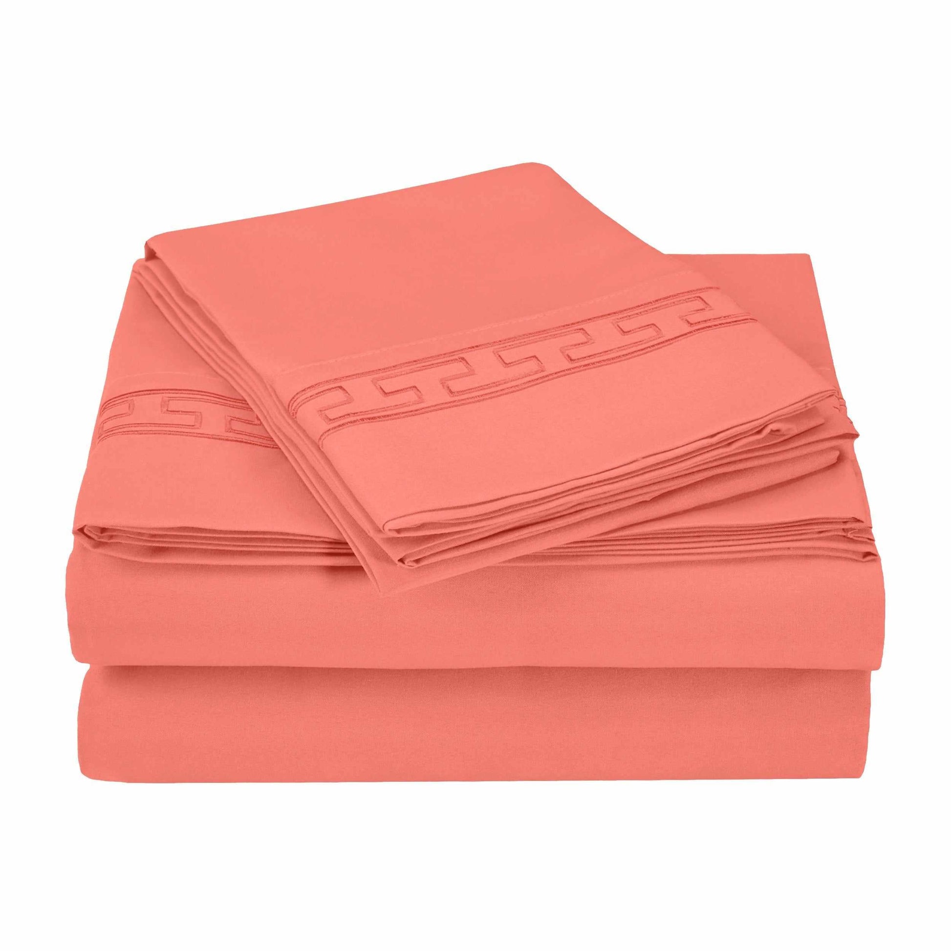  Superior Executive 3000 Series Solid Regal Embroidery Durable Soft Wrinkle Free Sheet Set -  Blossom