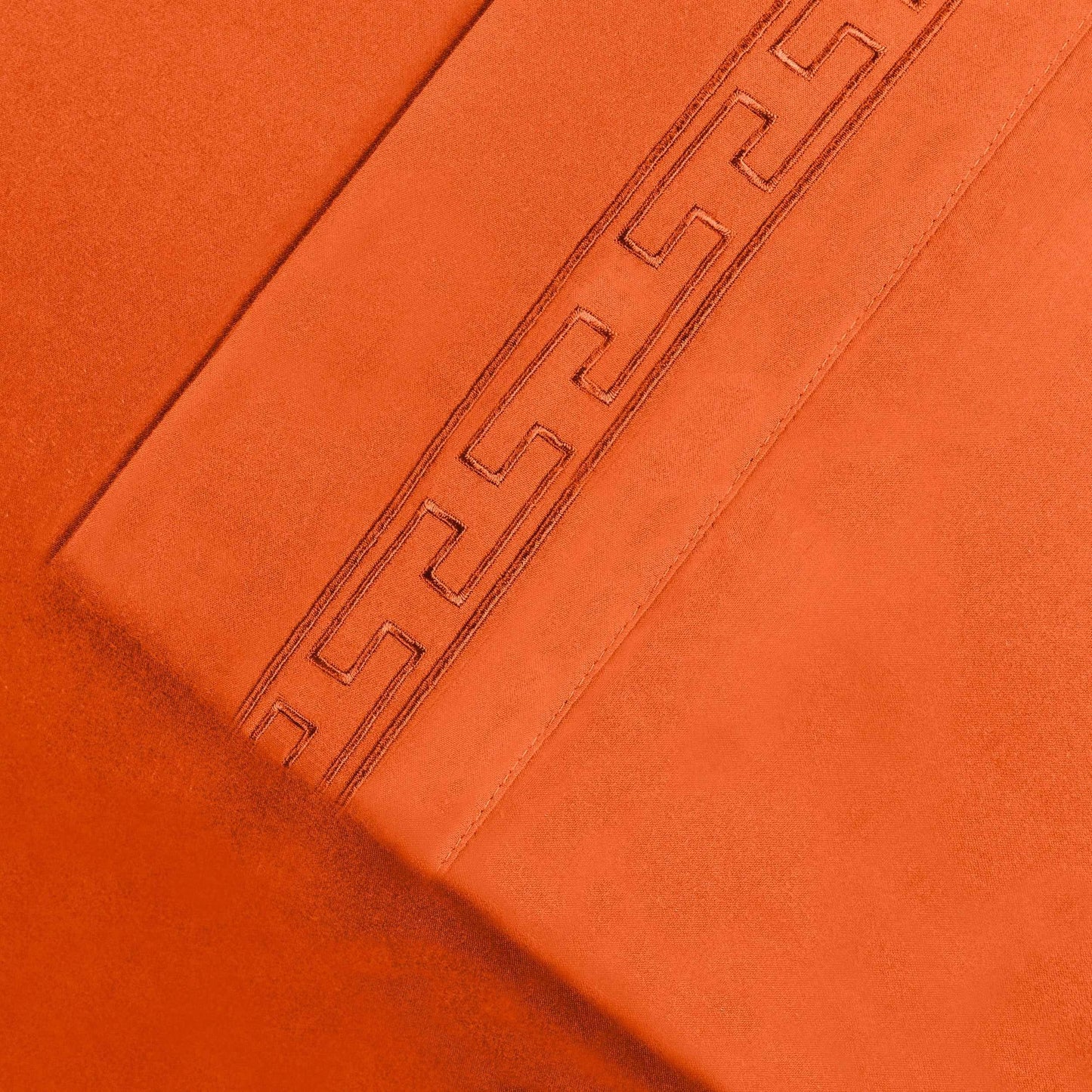  Superior Executive 3000 Series Solid Regal Embroidery Durable Soft Wrinkle Free Sheet Set - Rust