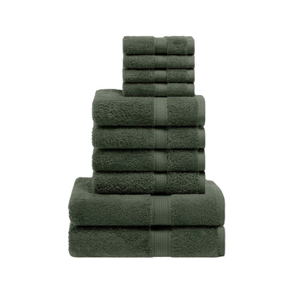 Madison Egyptian Cotton Pile Plush Heavyweight 10 Piece Towel Set