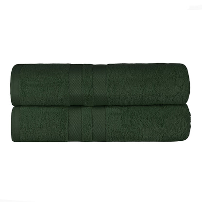 Ultra-Soft Cotton Solid Medium Weight Absorbent Bath Towel Set of 2