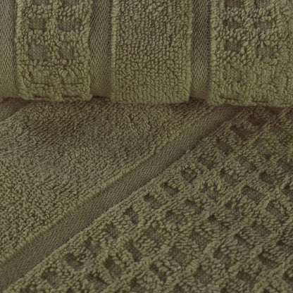 Napa Zero Twist Cotton Solid Waffle Honeycomb 12 Piece Towel Set