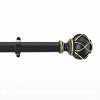  Friedrich Black and Gold Expandable Curtain Rod - Black-Gold