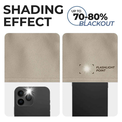 Linen Pattern Room Darkening Blackout Curtain Panel Set