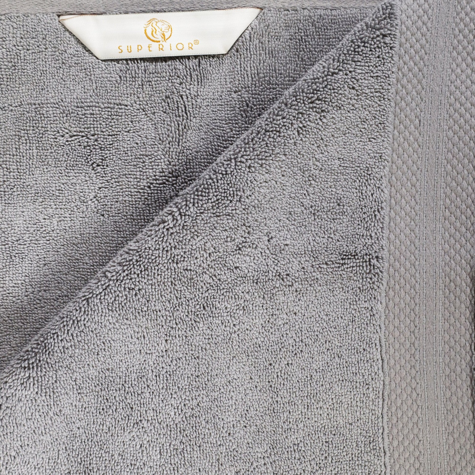 Superior Premium Turkish-Cotton Assorted Towel Set - Grey