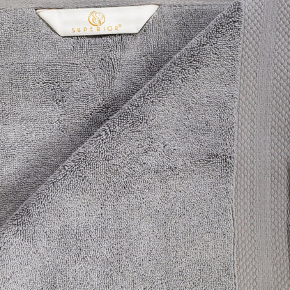 Superior Premium Turkish-Cotton Assorted Towel Set - Grey